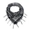 Pañuelo de cabeza a cuadros dehoundstooth de seda en línea transfronterizo Bufanda táctica militar para exteriores Bufanda de seda del desierto con borlas de comercio exterior Estilo fino de verano