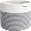 Cesta de Cuerda de Algodón para Ropa Sucia Cesta de Almacenamiento Tejida Nórdica Cesta Grande de Almacenamiento de Juguetes para Dormitorio Cesta Tejida Transfronteriza para Ropa Sucia Venta al por Mayor