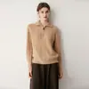 Estilo simple~ Suéter de Cachemir con Media Cremallera Otoño/Invierno para Mujer Cuello Alto Tejido de Canalé Engrosado Cálido Tejido de Punto Suéter Holgado