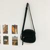 Bolsa de tecido de veludo de cor sólida simples, nova moda primavera, estilo universitário, bolsa de ombro transversal para meninas, moda