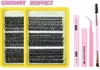 Set de Pestañas Postizas Transfronterizo, Pestañas Segmentadas para Comercio Exterior, Estilo Natural y Grueso, Pestañas de Autoinjerto, Al por Mayor en Stock