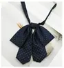 Fábrica em estoque Ponto de onda gota orelha JK Gravata borboleta Gola de cor sólida Estilo universitário japonês Menina fofa Laço Jacquard