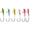 Anzuelo de Pesca con Cabeza de Plomo Cónica de 6 Colores Transfronterizo 1.8g Anzuelo de Pesca en Hielo Micro Colorido Señuelo de Cebo Blando para Peces Anzuelo de Pesca