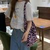 Bolso de Lona con Estampado Floral de Leopardo Dongdaemun Corea del Sur para Mujer Estilo Mismo que Caperucita Roja Bolso de Hombro Estampado para Estudiantes Lona para Mujer