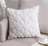 Suministro directo de fábrica almohada de felpa acolchada de piel de conejo cojín para sofá de sala de estar mesita de noche funda de almohada funda de almohada de color liso venta al por mayor