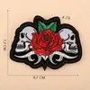 Parche de Calavera Punk Bordado por Computadora Lixin para Zapatos y Sombreros Insignias Decorativas Accesorios de Ropa Pegatinas de Tela Bordadas