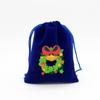 Bolsa de terciopelo azul zafiro al por mayor de fábrica para Navidad, bolsa de embalaje para dulces de manzana navideña, bolsa de regalo, bolsillo de lote transfronterizo