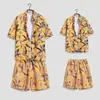 Traje Estilo Vacaciones 2025 Conjunto Completo de Camisas Florales para Hombres y Parejas Camisas Florales de Manga Corta Retro Tailandés