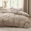 Juego de Funda Nórdica de Tres Piezas Transfronterizo en Color Café con Impresión Digital, Ropa de Cama y Textiles para el Hogar de Comercio Exterior de Amazon