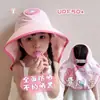 Chapéu de Sol Novo de Verão para Crianças com Aba Larga e Proteção para o Pescoço, Fofo Sanrio Menino e Menina com Xale e Apito