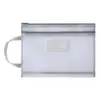 Bolsa de Arquivo Classificadora de Assuntos em Malha Transparente com Zíper Dupla Camada Grande Capacidade Uso por Aluno do Ensino Fundamental Cor Morandi Bolsa para Mensalidade