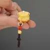 Llavero de Latón con los Doce Signos del Zodiaco, Colgante Atractor de Fortuna, Llavero Tejido a Mano para Coche