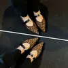 Zapatos de mujer retro de suela plana con punta fina y estampado de leopardo, otoño 2026 estilo francés, suela blanda, cómodos, versátiles para ir al trabajo para mujer