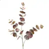 Flor Simulada Redonda Eucalipto Hoja de Dinero Flor Falsa Cinta Manzana 3D Eucalipto Planta Simulada Material de Hoja de Gama Alta