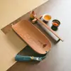 Juego de Té de Bambú Ceremonia del Té Juego de Tres Piezas Esterilla para Té Soporte para Paño de Té Cuchara para Té Pinzas para Té Loto de Té Juego de Té Kung Fu Accesorios para Ceremonia del Té