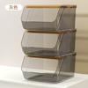 Caja de Almacenamiento de Escritorio Cesta de Almacenamiento de Snacks de Gran Capacidad Estante de Almacenamiento Apilable para Mesa de Oficina para Bolsitas de Café y Té
