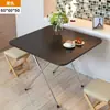 Mesa Plegable para Puestos, Mesa de Comedor, Mesa de Comedor Portátil para Dormitorios, Mesa Pequeña para 4 Personas, Adecuada para Espacios Pequeños