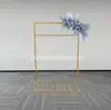 Amazon Boda Soporte Cuadrado Dorado Arco de Globos Arco Cuadrado de Hierro Puerta Diseño de Patio Soporte de Boda