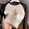 Blusa Térmica de Forro Polar con Bloques de Color y Mangas Largas para Niñas Ropa de Otoño para Niñas Camiseta Cuello Redondo Elegante Ropa Versátil de Otoño/Invierno