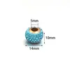 Argila Macia Shambhala Cravejado com Diamantes Buraco Dourado Buraco Grande Contas Coloridas Contas de Argila Coloridas Pulseira DIY Colar Contas Soltas Acessórios de Joias