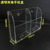 Caja Blanca de Acrílico para Teléfono sin Perforaciones Display Caja de Almacenamiento para Teléfono Organizador Pared para Empleados de Oficina Almacenamiento de Teléfono