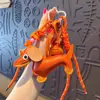 Llavero Creativo de Cuerda para Mano de Cachorro Dachshund de Cuero PU Colgante para Mochila Escolar Llavero Colgante Serie Miu para Parejas