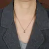 Luo Chen Serie Oceánica Collar Colgante de Ballena Lindo y Compacto Diseño Creativo de Nicho Joyería de Cadena para Clavícula Estilo Europeo y Americano