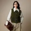 Chaleco de Lana 100% Estilo Old Money para Mujer, Ropa de Abrigo de Otoño, Nueva Moda Otoño 2026 para Mujer, Chaleco de Punto sin Mangas para Vestir en Capas