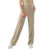 Pantalones Deportivos Ajustados de Cintura con Cordón para Otoño, Moldeadores de Vientre, Pantalones de Pierna Ancha, Pantalones Casuales Sueltos para Exterior, Pantalones de Yoga con Bolsillo para Mujer