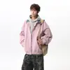 Chaqueta funcional de estilo stand-up, nueva de primavera de marca de moda para hombre, abrigo casual versátil de pareja de ajuste holgado estilo retro americano