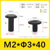Tuerca remachable de acero inoxidable 304, cabeza plana, zincado negro, M2~M6, tuerca autoblocante de superficie plana con ranura para tornillo Phillips