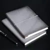 Caderno A5 Transfronteiriço com Logotipo Personalizado, Livro de Contas de Couro para Escritório, Amarrado com Corda, Bloco de Notas de Couro Macio com Linhas Horizontais