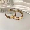 Pendientes de Aro Grandes Minimalistas para Mujer, Diseño Único, Pendientes Dopamina con Estilo, Estilo Europeo y Americano, Aros de Oreja Coloridos de Verano