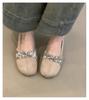 Sapatos Mary Jane Femininos que Aumentam a Altura 2025 Primavera Novo Estilo Versátil Camurça Mocassins de Sola Grossa Mocassins Casuais