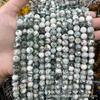 Suministro Directo de Fábrica de Ágata con Patrón de Árbol Natural Cuentas Sueltas Ágata Hierba Verde Cuentas Redondas Venta al por Mayor Pulsera Accesorios para Joyería DIY
