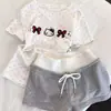 Pijama redondo de nuevo estilo transfronterizo para mujer, con un lindo estampado de salchicha, adecuado para usar en verano y se puede usar como ropa casual para estar en casa.