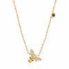 Deseo Más Vendido Color Plata Tesoro Joyería Citrino Natural Peridoto Micro-incrustado Juego de Abeja Joyería al por Mayor