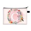 Bolsa Cosmética Estampada a Doble Cara con Letras A- Z Transfronteriza Patrón de Letras Bolsa con Cremallera Bolsa de Muestra Bolsa de Almacenamiento para Viaje