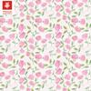Tecido de Algodão Estampado com Flores de Tulipa, 40 Fios, Estilo Pastoral Doce para Roupas Femininas e Infantis, Tecido para Vestido e Camisa