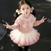 Cárdigan de Punto para Niña, Nuevo Estilo Primavera y Otoño, Top de Algodón para Bebé Niña, Suéter Dulce Estilo Coreano para Aire Acondicionado con Lazo