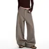 2026 Calça Casual Retro Americana Lavada Cor Café Micro Flare Masculina Feminina Slim Perna Reta Modeladora Cleanfit Calça Social