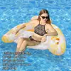 Boia Inflável de Melancia em Forma de U para Piscina, Sofá Aquático de PVC Espesso para Uma Pessoa, Colchão Flutuante Inflável