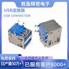 Conector hembra USB3.0 de doble capa AF 90 grados horizontal placa de enchufe conector de cuatro pines placa de enchufe conector de transmisión de alta velocidad USB3.0