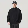 Suéter Cardigan Masculino Anyang 2026 Outono/Inverno Novo Tricô Pesado Jaqueta Masculina Gola Alta Casual Solta