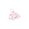 Pingente de gato da sorte tridimensional de prata lisa s990 pingente de gato deitado da sorte acessórios de pulseira de corda feitos à mão diy