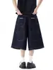 Jeans cropped de pierna ancha lavados de mezclilla suave estilo japonés, a la moda, para hombres y mujeres, nuevo estilo casual moderno estilo japonés