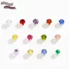 Base Redonda Plateada Seis Garras Incrustaciones de Cristal Zircón Colorido Garras Diamante Pulsera Collar DIY Accesorios de Joyería Cosidos a Mano con Diamantes