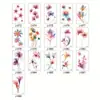 Pequeñas Pegatinas de Tatuaje Serie de Flores Acuarela Fresca Fotografía de Disfraces Impermeables Sudor Duraderas para Muñeca y Tobillo