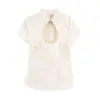 Top de Moda Elegante Versátil con Abertura y Lunares Estilo Europeo y Americano Transfronterizo 2026 para Mujer al por Mayor 4661054