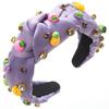 Accesorios Transfronterizos de Frutas Macarrón Estilo Coreano Nuevo Diadema Cosido a Mano con Pedrería Moda Creativa Pequeños y Frescos Accesorios para el Cabello